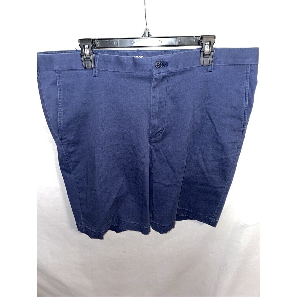 Izod Saltwater Casual Shorts Mens Size 38 Waist Blue Inseam 10 Rise 12 Zip Fly
